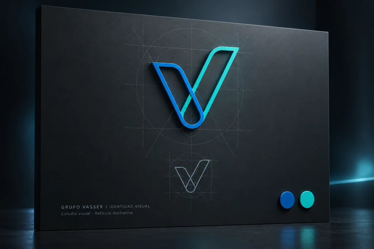 Desarrollo de símbolo · Retícula ilustrativa para Grupo Vasser