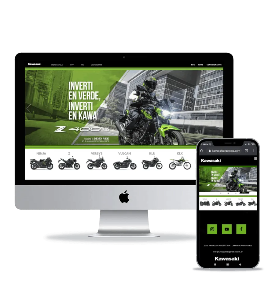 Diseño web para Kawasaki