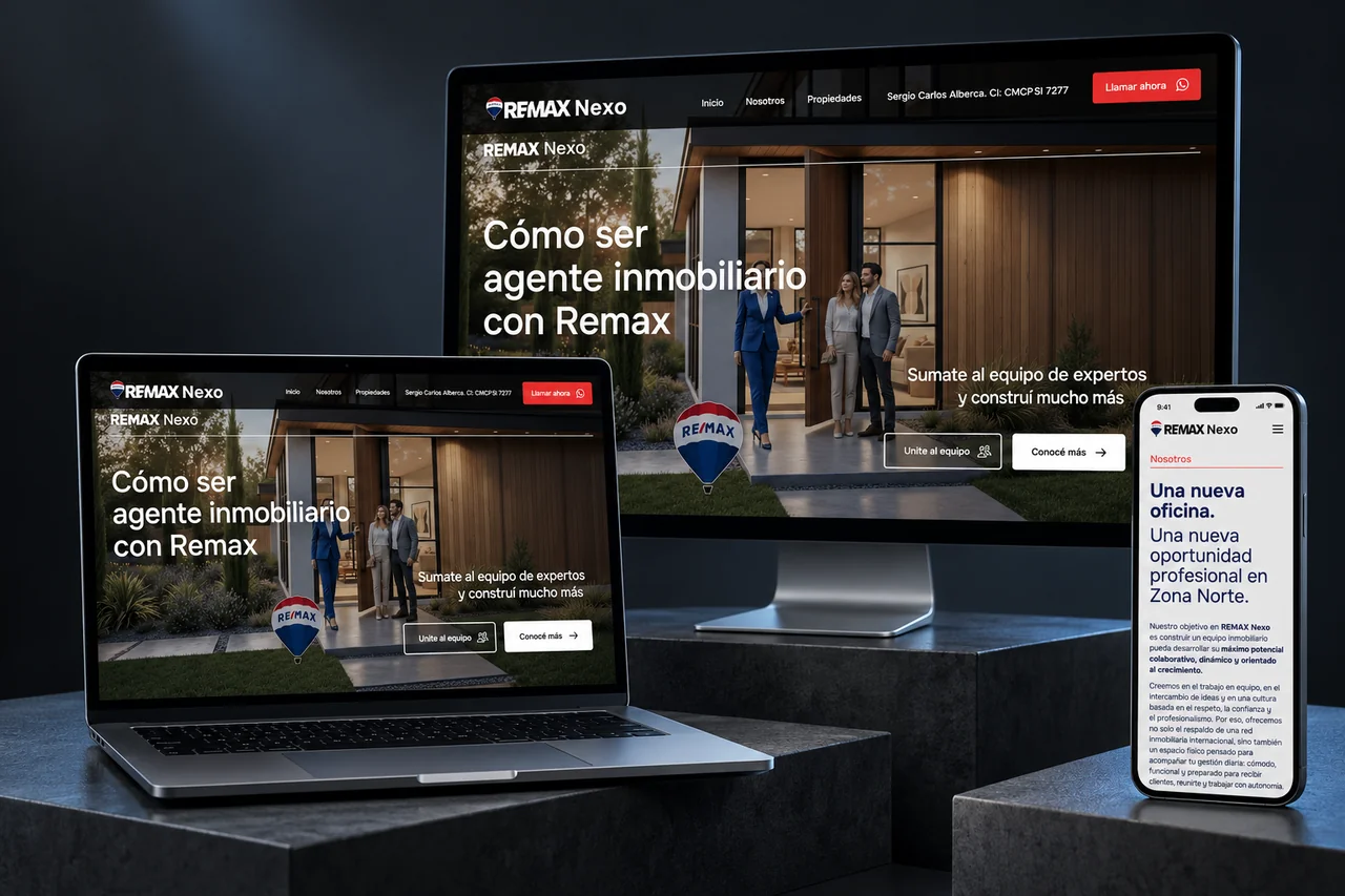 Diseño web · RE/MAX Nexo para Remax