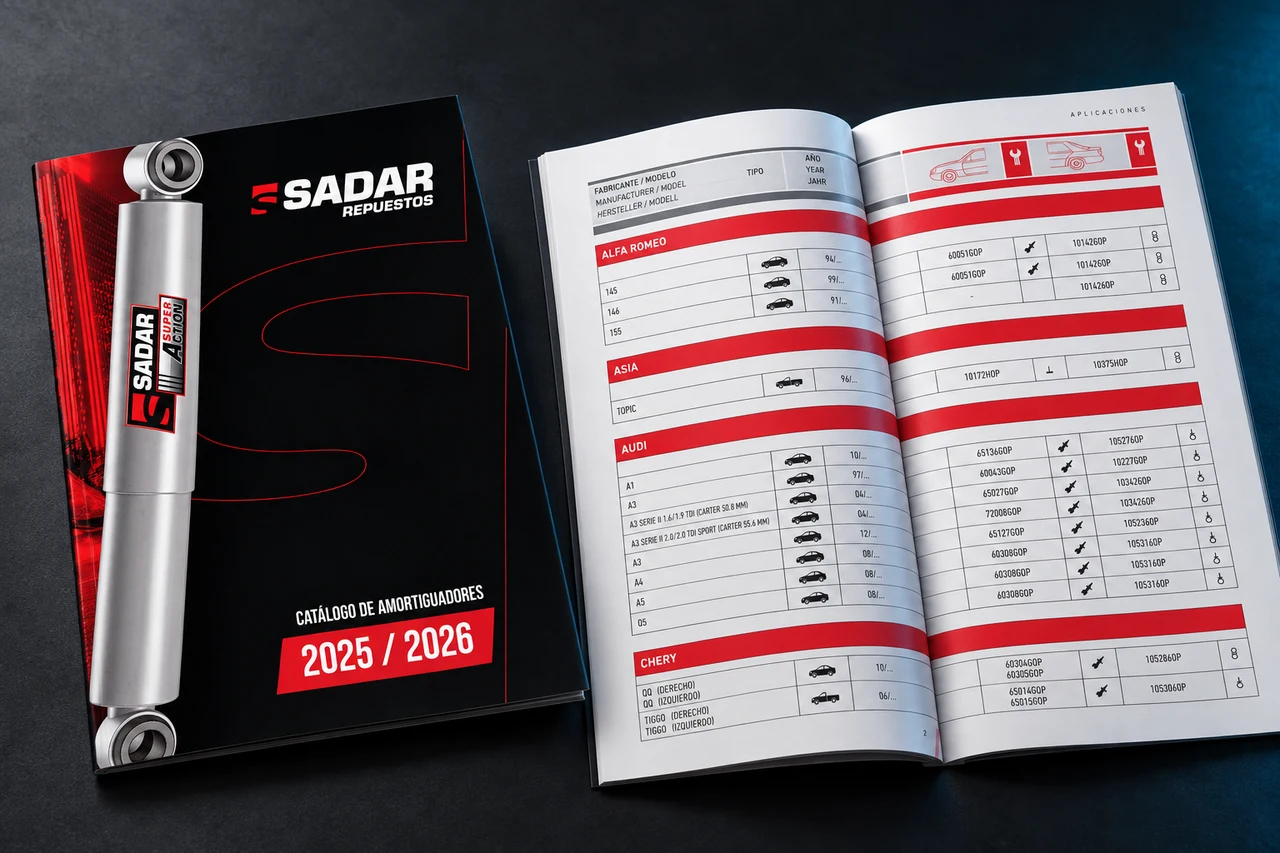 Catálogo de amortiguadores Sadar · 2025/2026