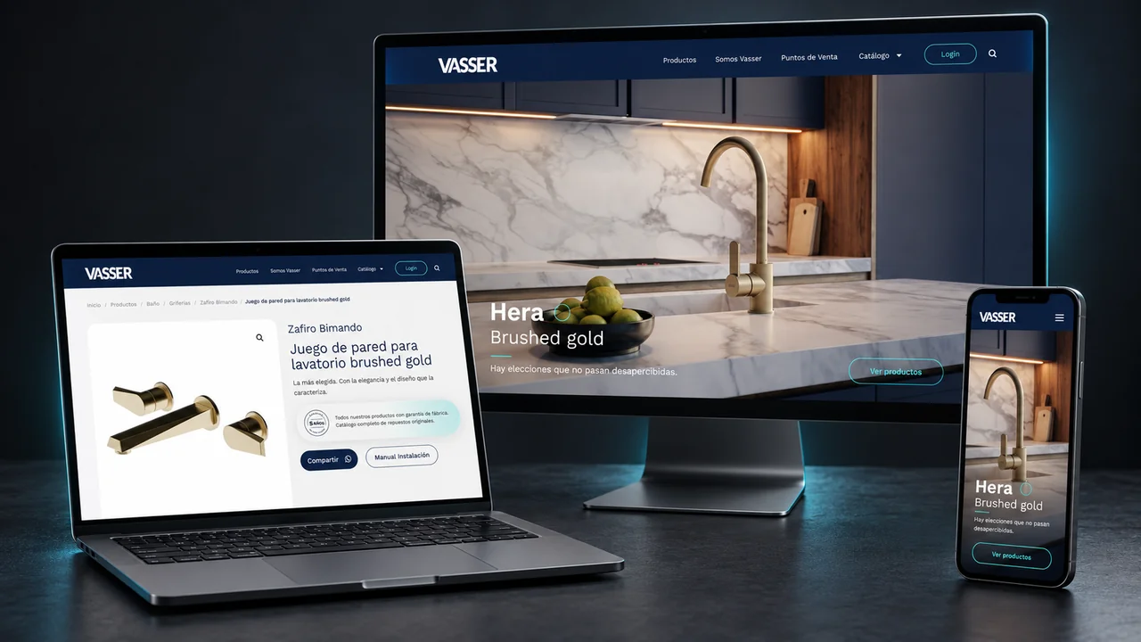 Nueva web de Vasser en PC, notebook y celular